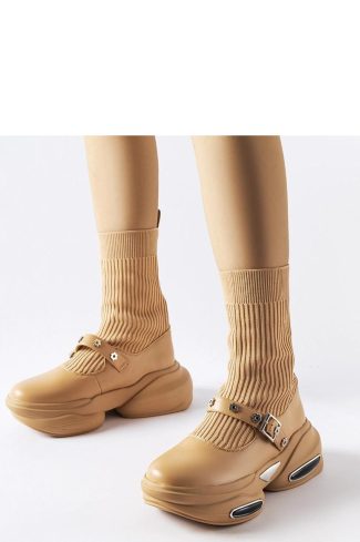 Beige Boots..Fabric and Heel Height