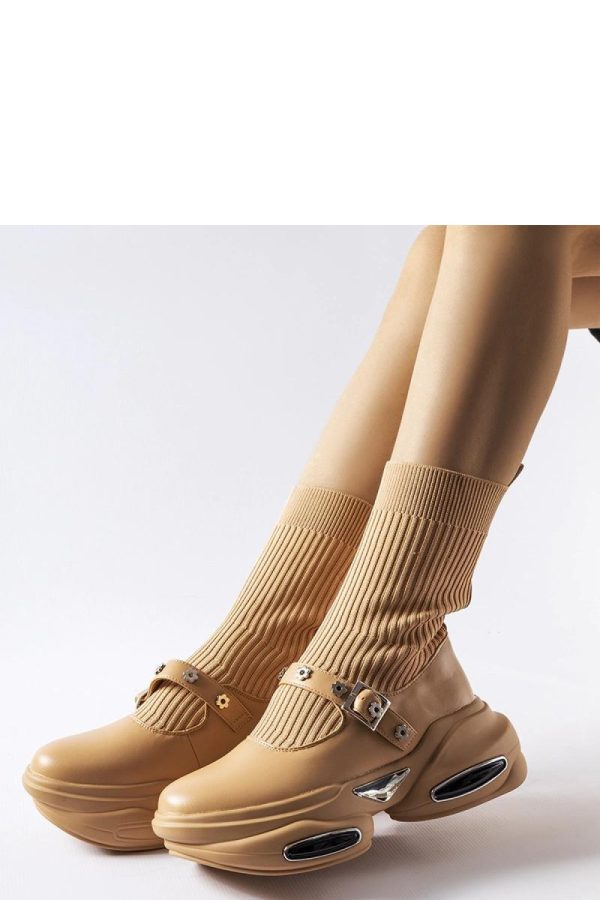 Beige Boots..Fabric and Heel Height