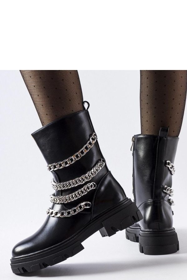Black Boots in Women`s Ankle Boots & Booties with Fabric and Heel Height