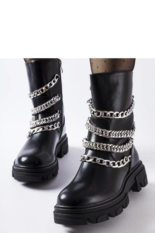 Black Boots in Women`s Ankle Boots & Booties with Fabric and Heel Height