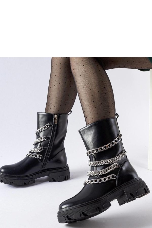 Black Boots in Women`s Ankle Boots & Booties with Fabric and Heel Height