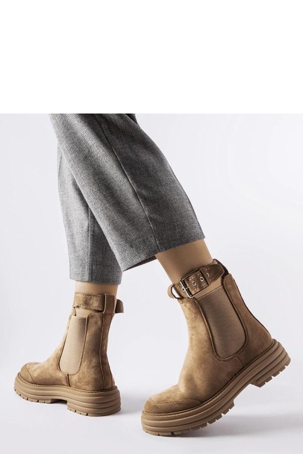 Brown Boots in Women`s Ankle Boots & Booties with Fabric and Heel Height