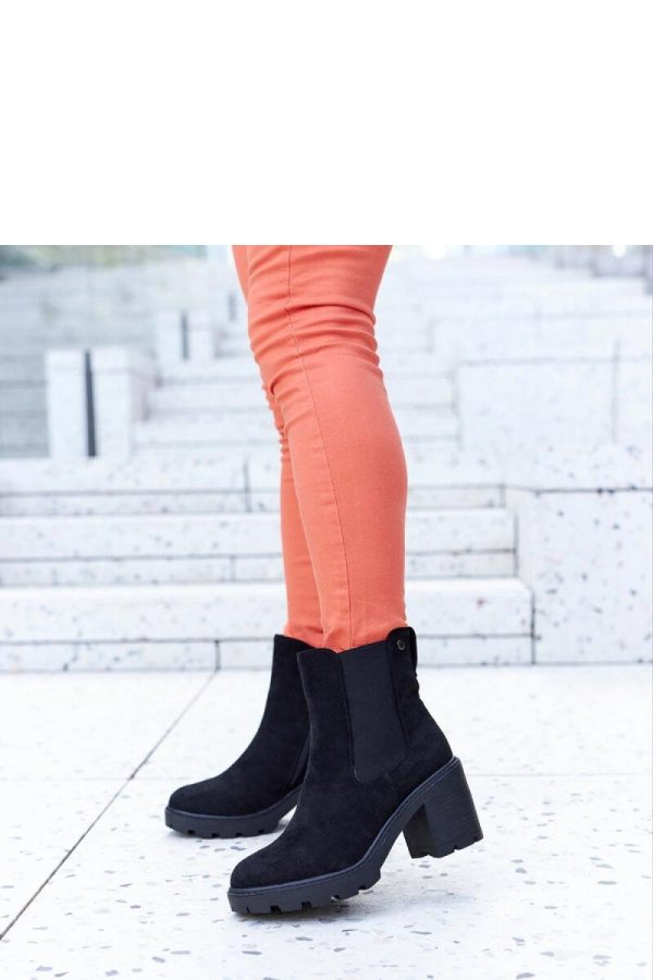 Black Heel Boots in Women`s Ankle Boots & Booties with Fabric and Heel Height
