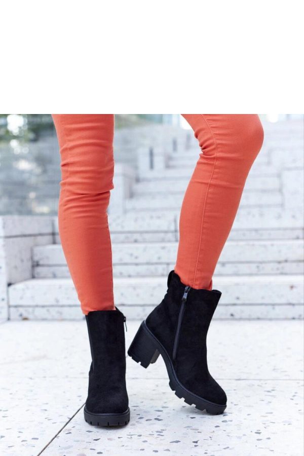 Black Heel Boots in Women`s Ankle Boots & Booties with Fabric and Heel Height