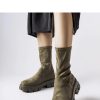 Green Boots..Fabric and Heel Height