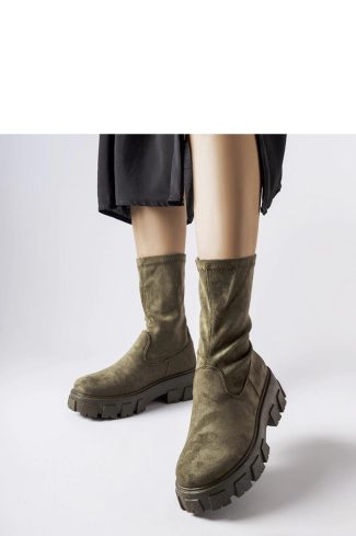 Green Boots..Fabric and Heel Height