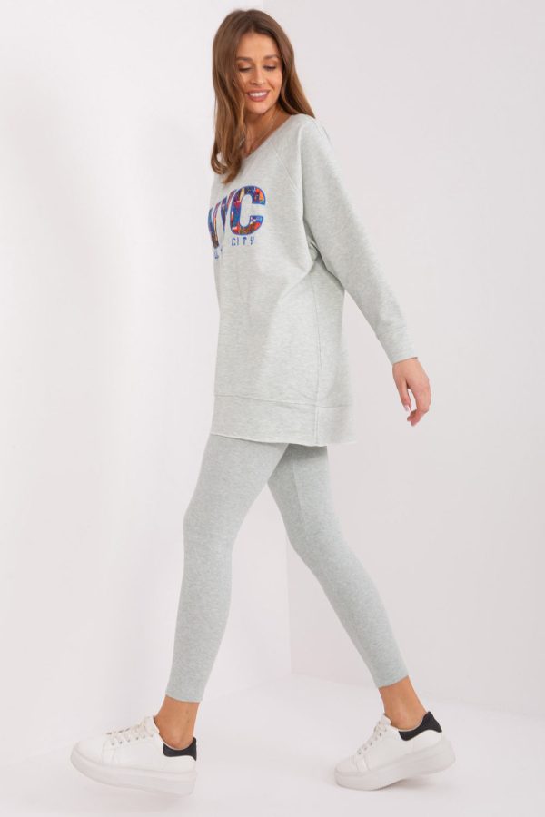 Green Set in Pants, Trousers, Shorts with Cotton, Spandex and Polyester