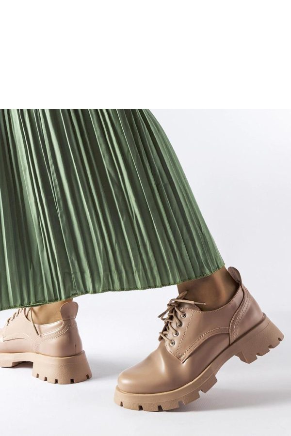Beige Half Shoes...Fabric and Heel Height