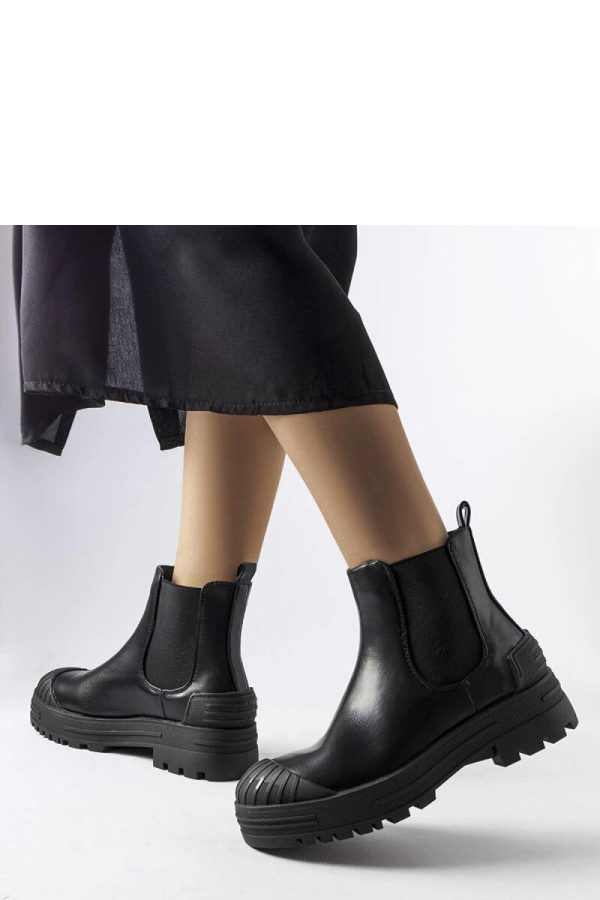 Black Boots in Women`s Ankle Boots & Booties with Fabric and Heel Height