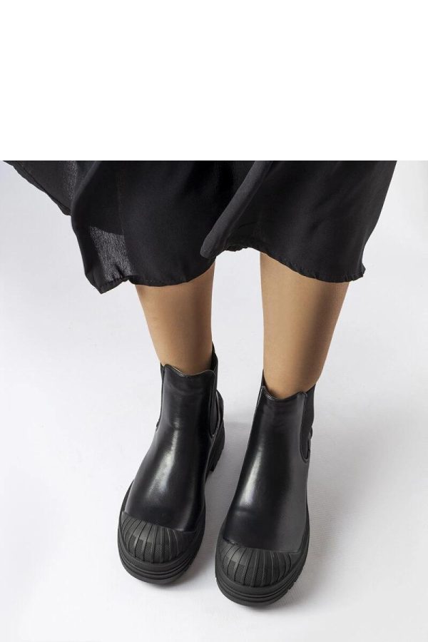 Black Boots in Women`s Ankle Boots & Booties with Fabric and Heel Height
