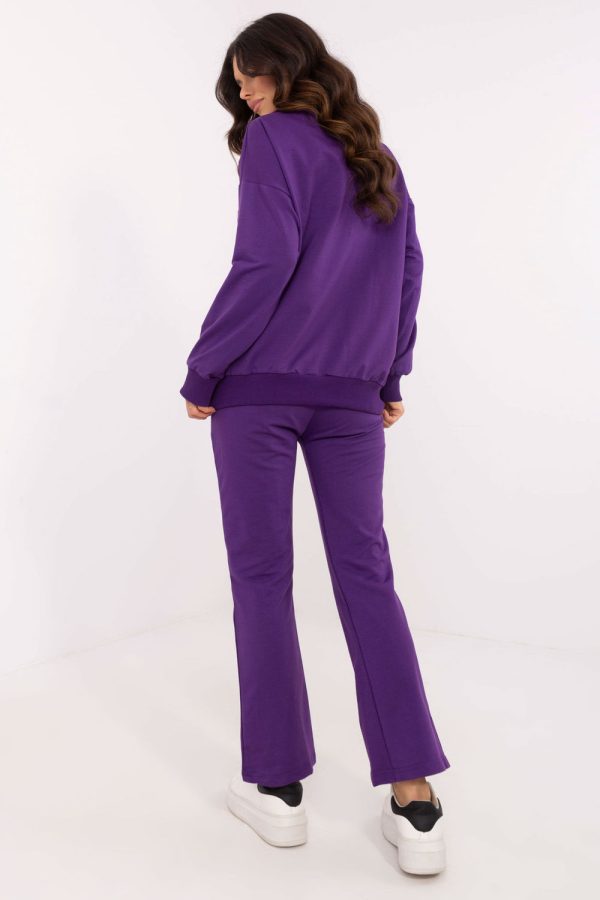 Violet Set in Pants, Trousers, Shorts with Cotton, Spandex and Polyester