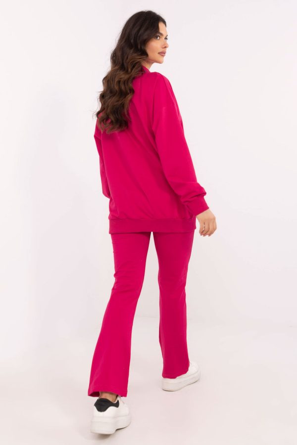 Pink Set in Pants, Trousers, Shorts with Cotton, Spandex and Polyester