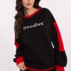 Black Sweatshirt in Sweatshirts For Women with Cotton and Polyester
