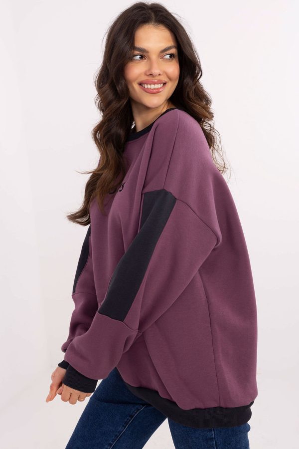 Violet Sweatshirt in Sweatshirts For Women with Cotton and Polyester