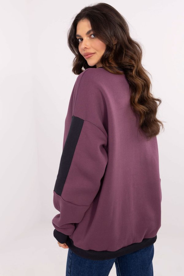 Violet Sweatshirt in Sweatshirts For Women with Cotton and Polyester