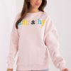 Pink Sweatshirt in Sweatshirts For Women with Cotton and Polyester