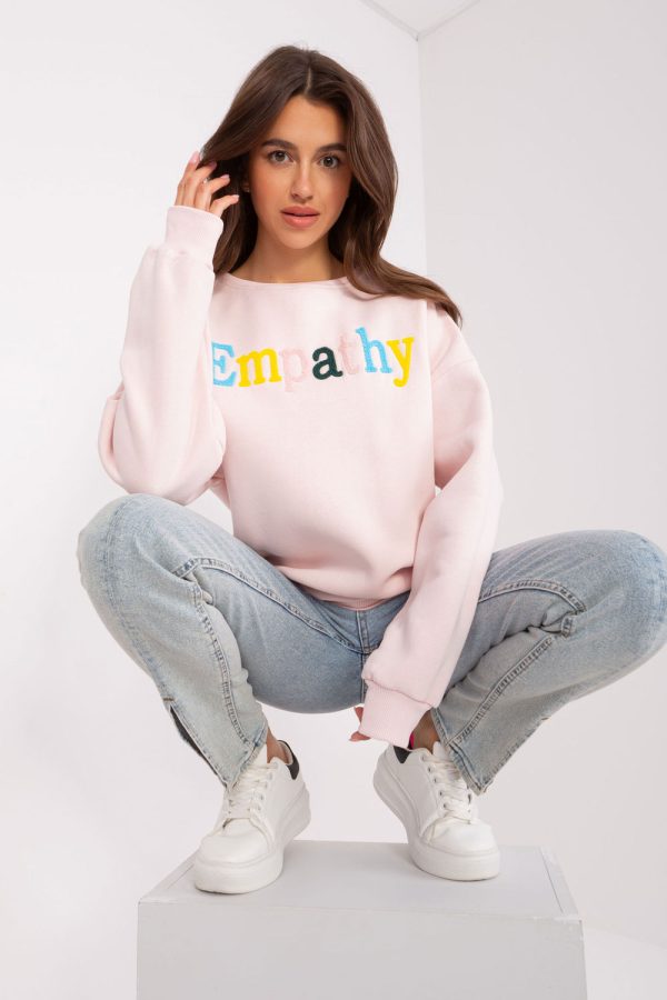Pink Sweatshirt in Sweatshirts For Women with Cotton and Polyester