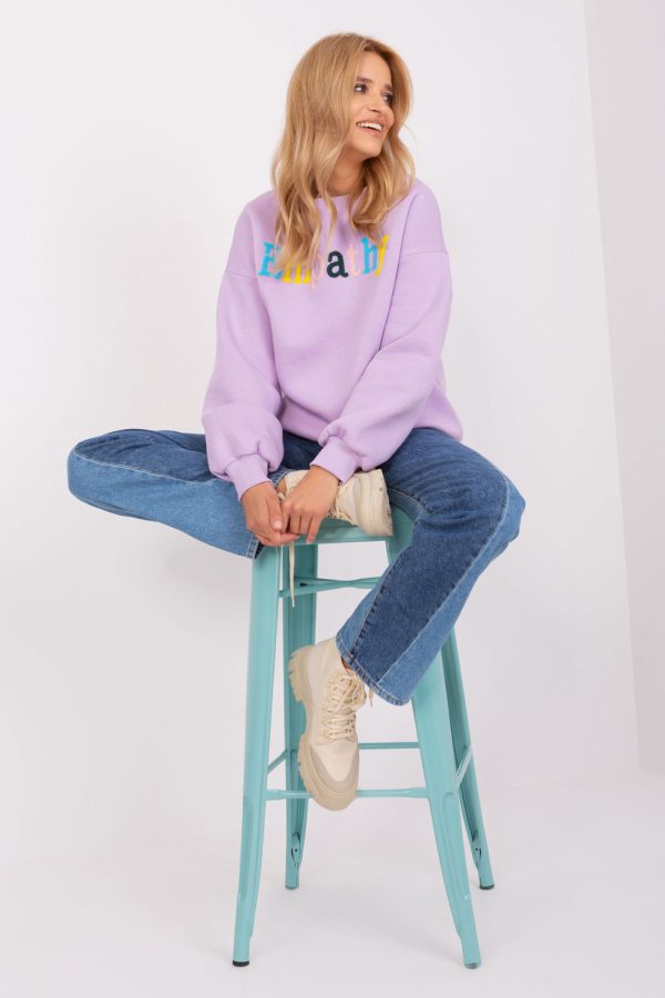 Violet Sweatshirt in Sweatshirts For Women with Cotton and Polyester