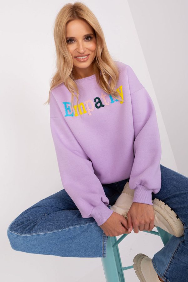Violet Sweatshirt in Sweatshirts For Women with Cotton and Polyester