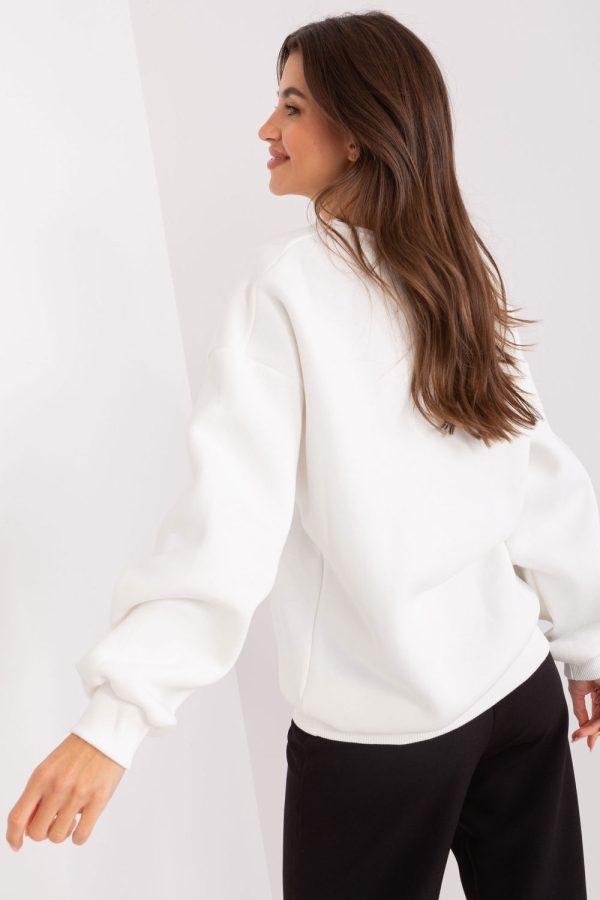 Beige Sweatshirt in Sweatshirts For Women with Cotton and Polyester