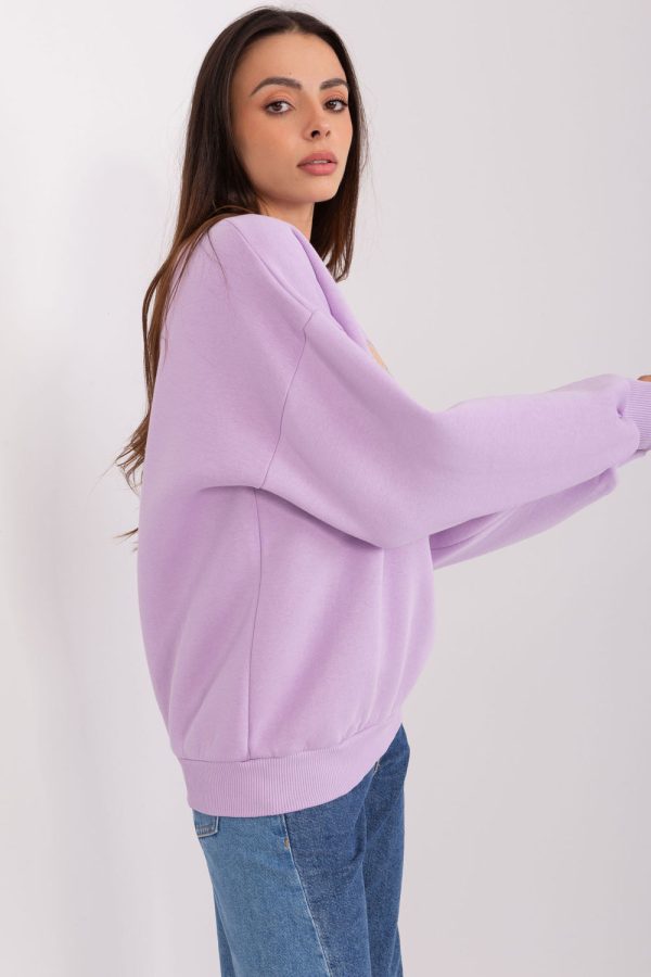 Violet Sweatshirt in Sweatshirts For Women with Cotton and Polyester