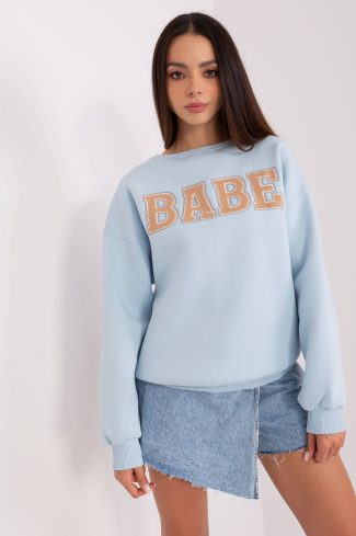 Blue Sweatshirt in Sweatshirts For Women with Cotton and Polyester