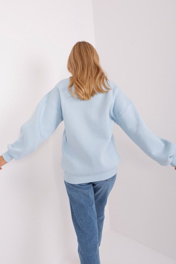 Blue Sweatshirt in Sweatshirts For Women with Cotton and Polyester
