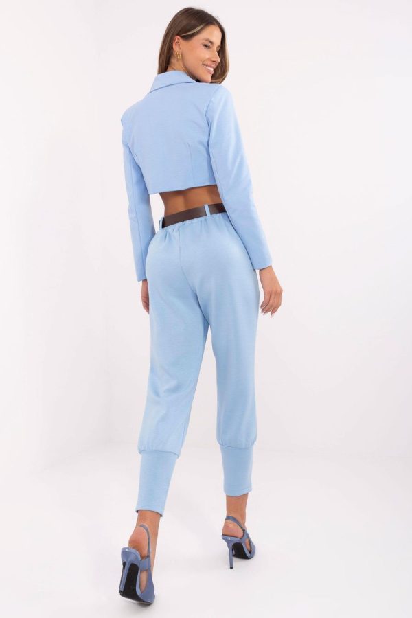 Blue Tracksuit Trousers in Pants, Trousers, Shorts with Spandex, Polyester and Viscose
