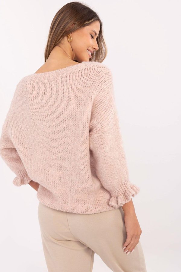 Pink Jumper in Sweaters, Pullovers, Jumpers, Turtlenecks, Boleros, Shrugs with Acrylic, Lana, Polyamide and Viscose