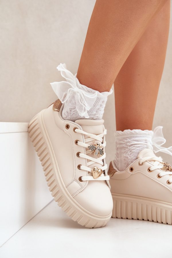 beige Platform sneakers model 206838 Step in style