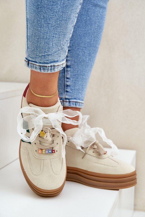 beige Platform sneakers model 206858 Step in style