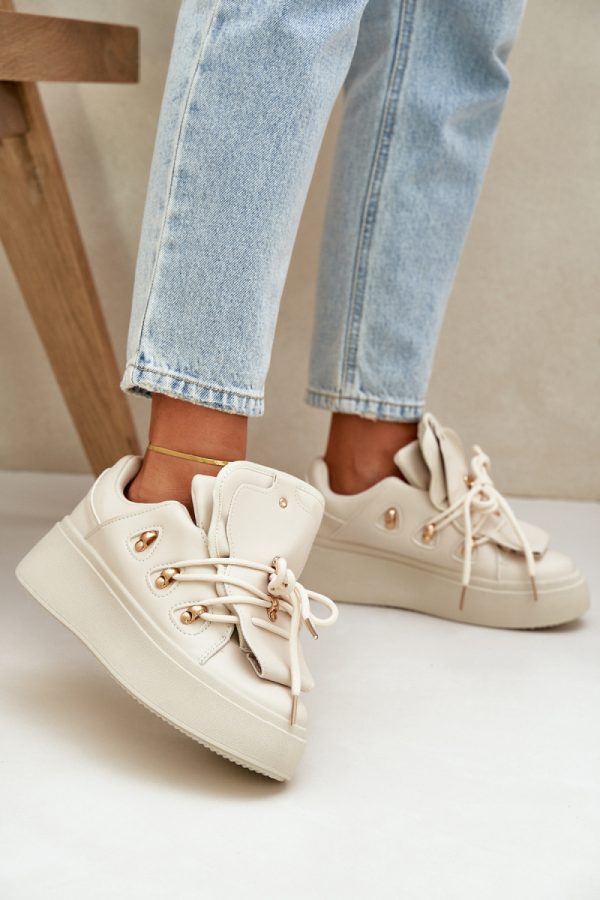 beige Sport Shoes model 206860 Step in style