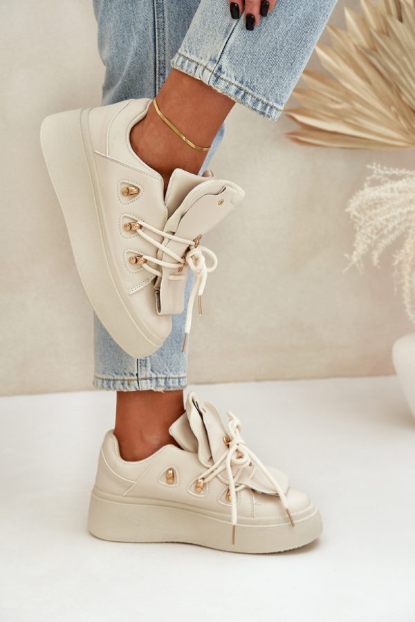 beige Sport Shoes model 206860 Step in style