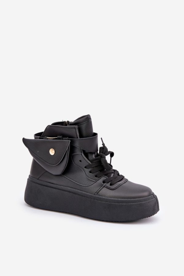 Black Sport Shoes in Women`s Athletic Shoes, Trainers, Sneakers with Fabric, Footbed, Upper Height and Platform Height