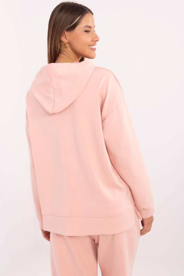 Pink Sweatshirt in Sweatshirts For Women with Spandex, Polyester and Viscose