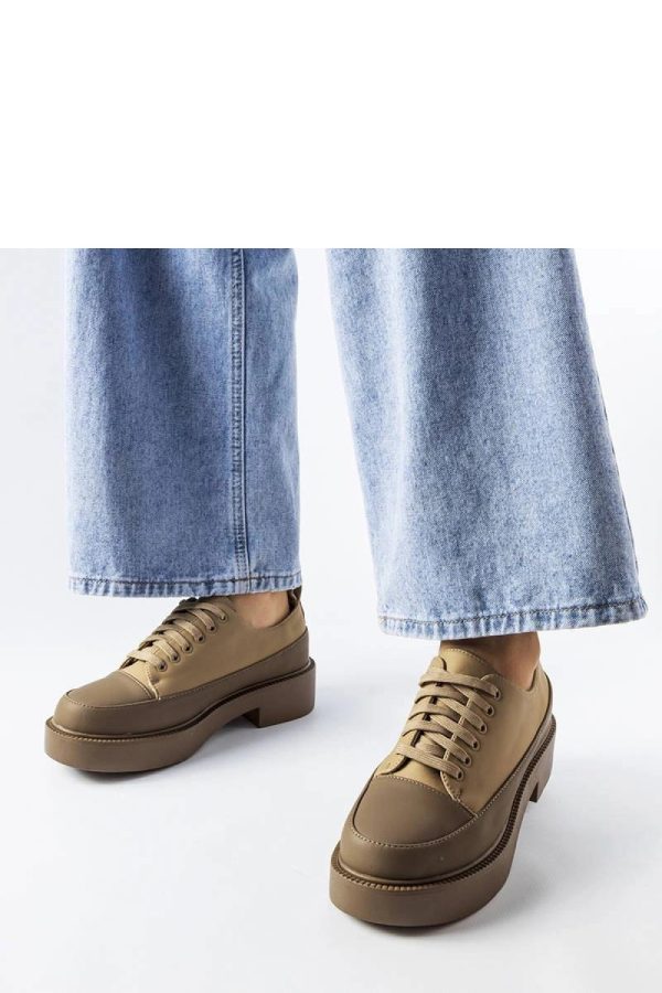 Brown Half Shoes in Women`s Ankle Boots & Booties with Fabric and Heel Height