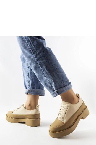 Beige Half Shoes.Fabric and Heel Height