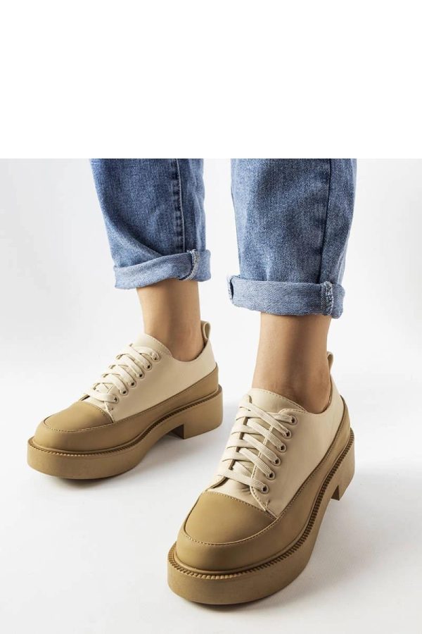 Beige Half Shoes.Fabric and Heel Height