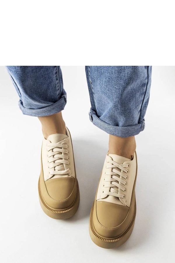Beige Half Shoes.Fabric and Heel Height