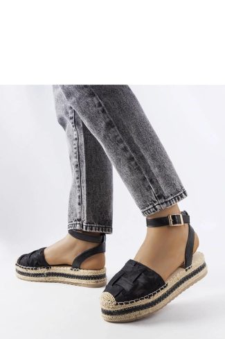 Black Espadrille.Heel Height