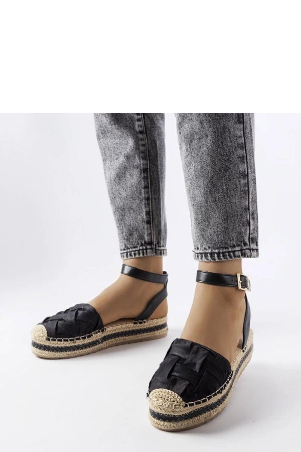 Black Espadrille.Heel Height