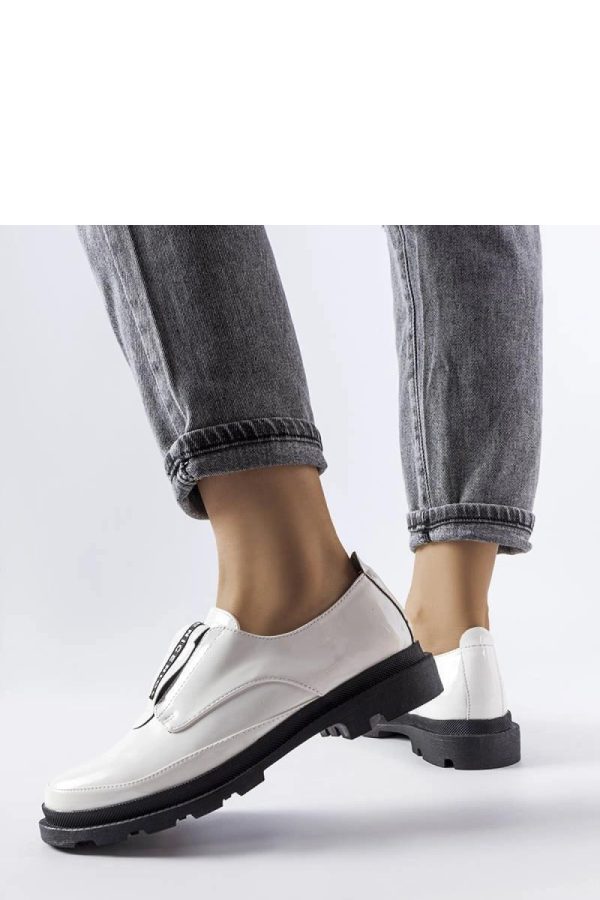 White Half Shoes..Heel Height