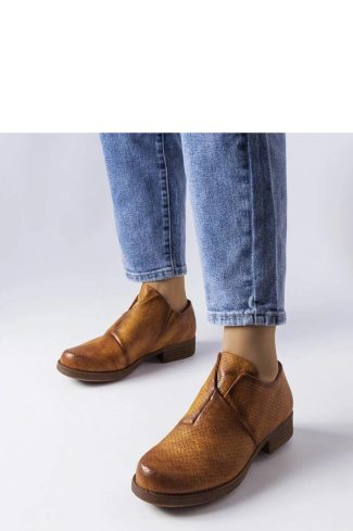 1059610 Brown Half Shoes in Women`s Ankle Boots & Booties with Fabric and Heel Height
