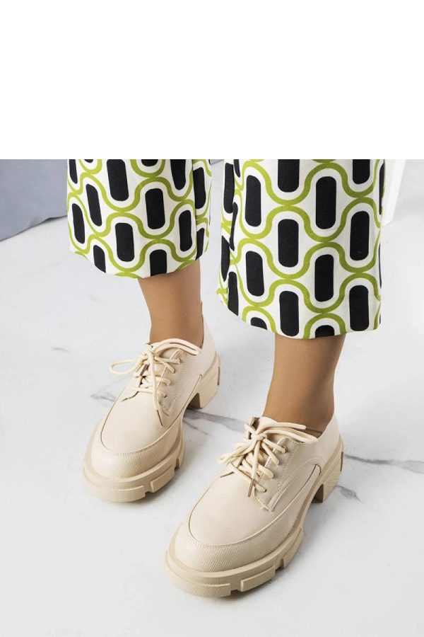 Beige Half Shoes.Fabric and Heel Height