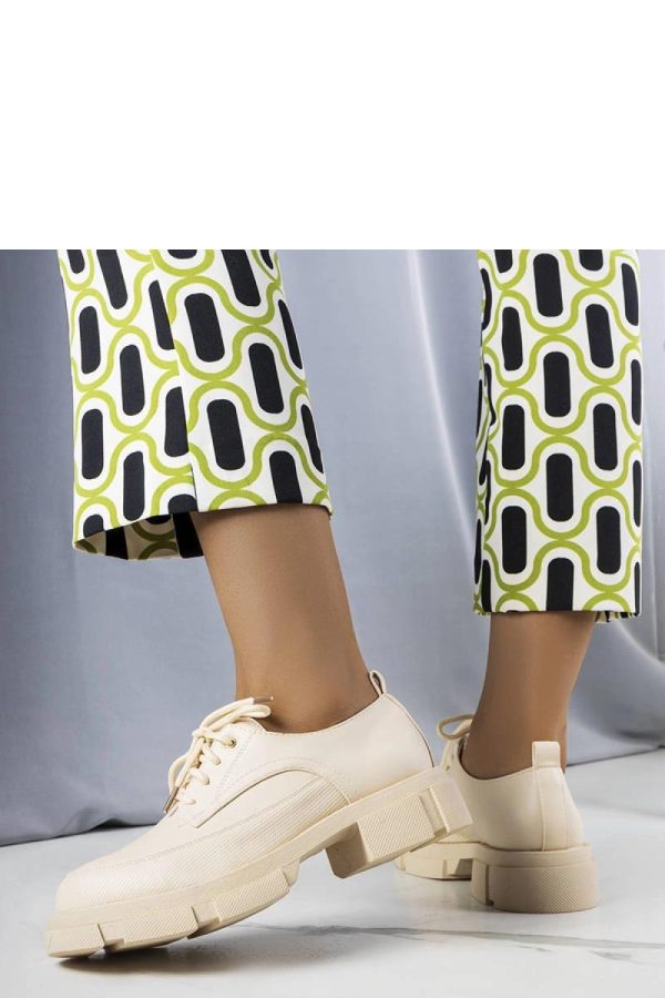 Beige Half Shoes.Fabric and Heel Height