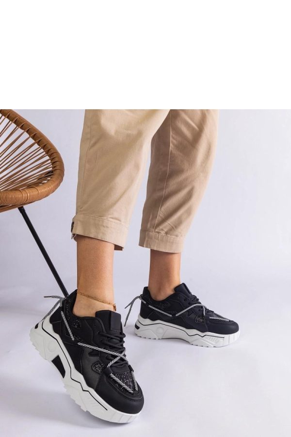 Black Sport Shoes in Women`s Athletic Shoes, Trainers, Sneakers with Fabric and Heel Height