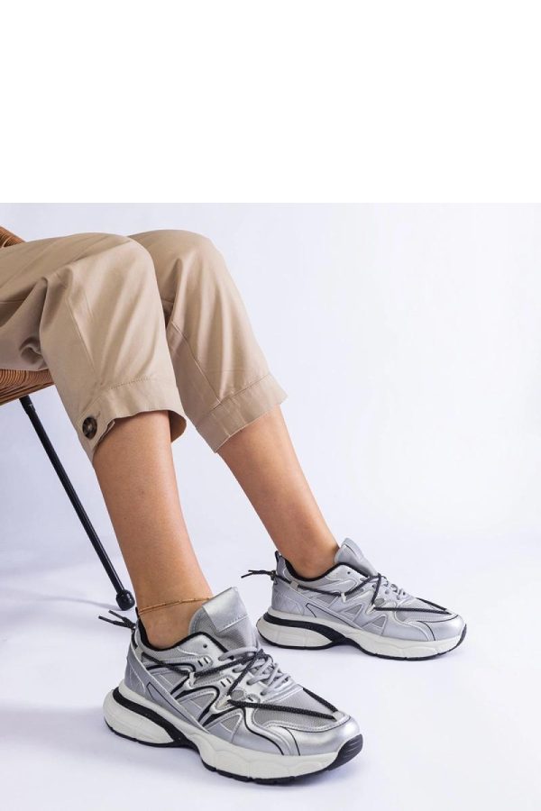 Grey Sport Shoes in Women`s Athletic Shoes, Trainers, Sneakers with Fabric and Heel Height