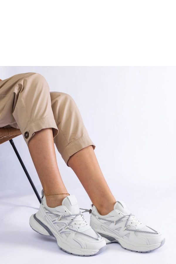 White Sport Shoes in Women`s Athletic Shoes, Trainers, Sneakers with Fabric and Heel Height