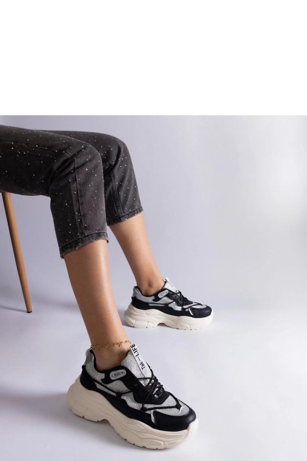 Black Sport Shoes in Women`s Athletic Shoes, Trainers, Sneakers with Fabric and Heel Height