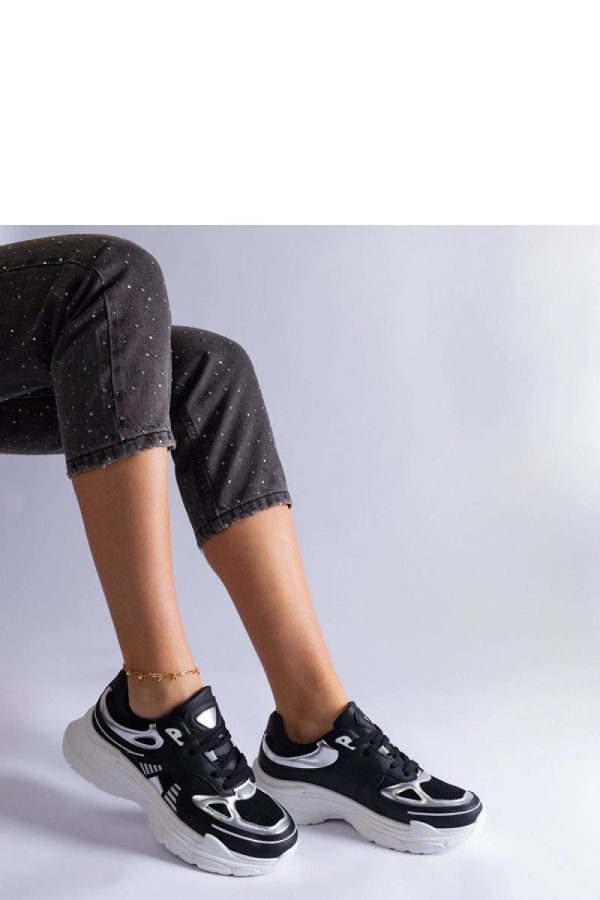 Black Sport Shoes in Women`s Athletic Shoes, Trainers, Sneakers with Fabric and Heel Height